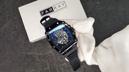 Black Skelton Chronograph Watch.