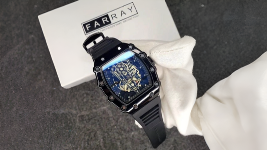 Black Skelton Chronograph Watch.