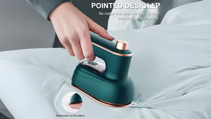 Mini Travel Iron Green Gold Foldable Stainless Steel.