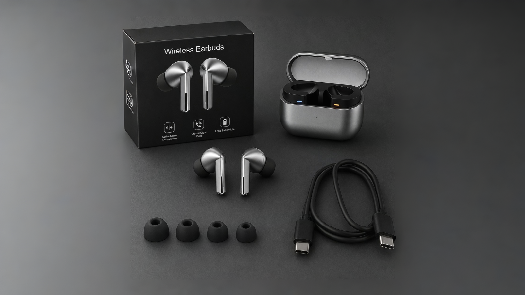 Wireless Noise-Cancelling Earbuds Bluetooth 5.3.